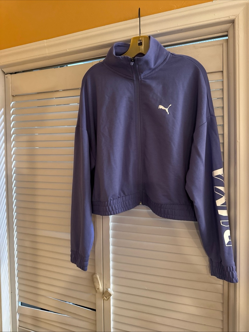 Puma Lavender Zip Cropped Track Jacket